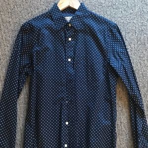 Club Monaco polka dot dress shirt